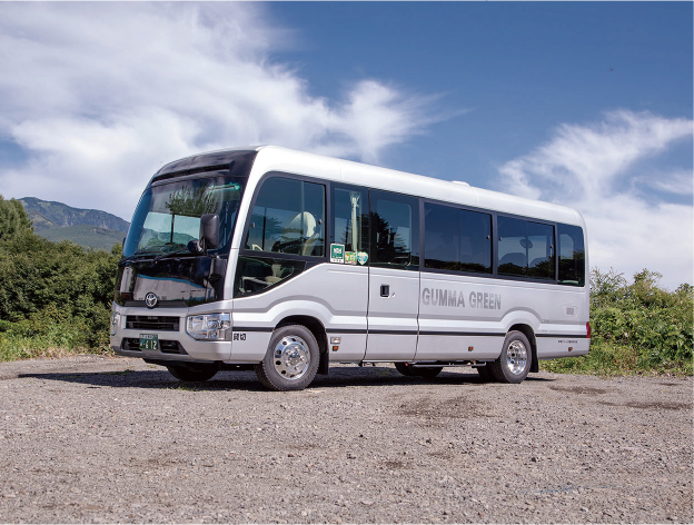 マイクロ観光バス（シルバー）